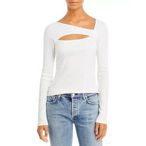 Citizens of Humanity Shirt Women XS White Iris Ribbed Cutout Neck‎ Top Tee Sexy
